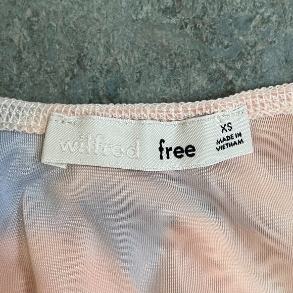 Aritzia Wilfred Free Velvet Pastel Rainbow Thong Bodysuit | Size XS - Picture 4 of 5